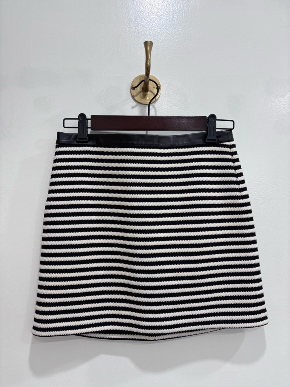 Alexander Wang Black and White Striped Mini Skirt
